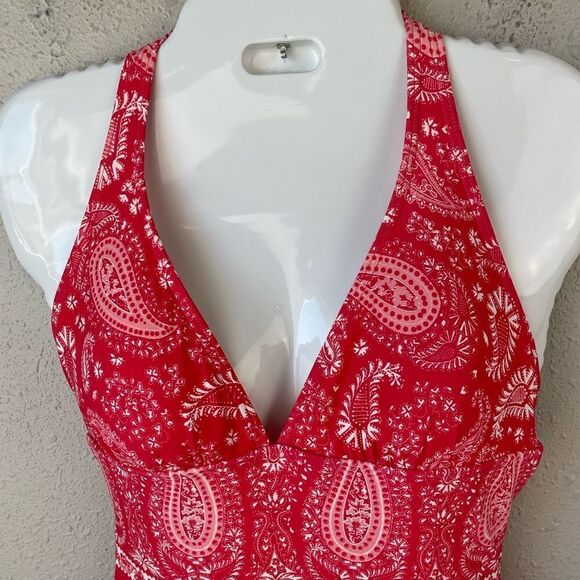 NWT MICHAEL Michael Kors Geranium Paisley One Piece Swim Suit Size 6 - Picture 2 of 4